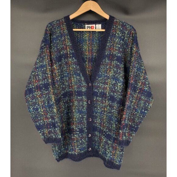 Paul Harris Design Sweaters - Vintage Paul Harris Design Womens Multicolor Cardigan Sweater M Mohair Oversized